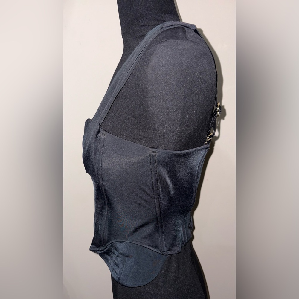 We Are HAH Sz Medium Knock Out Black Corset Top - Picture 8 of 14